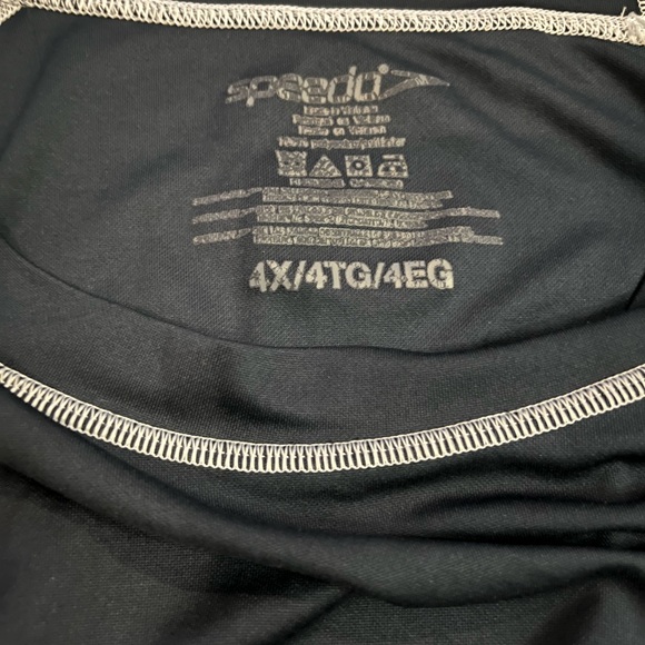 Speedo Men's Navy Rash Guard, 4X - Picture 2 of 3